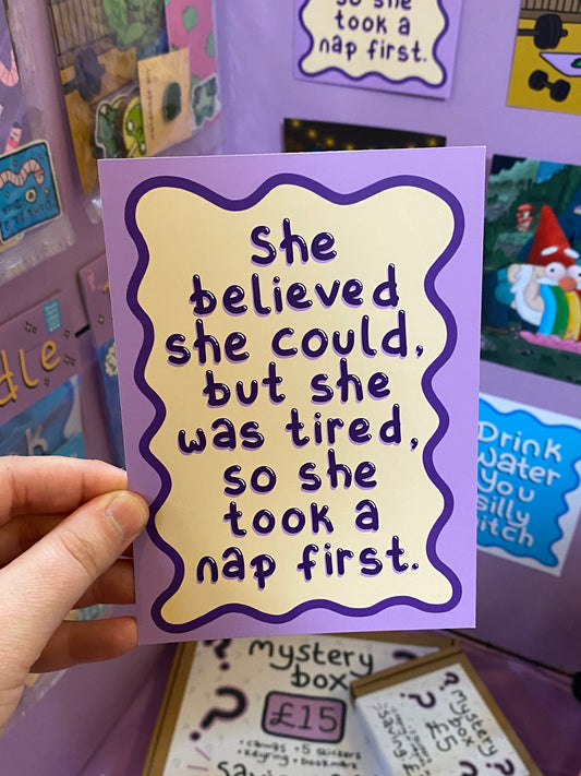 She believed she could art print