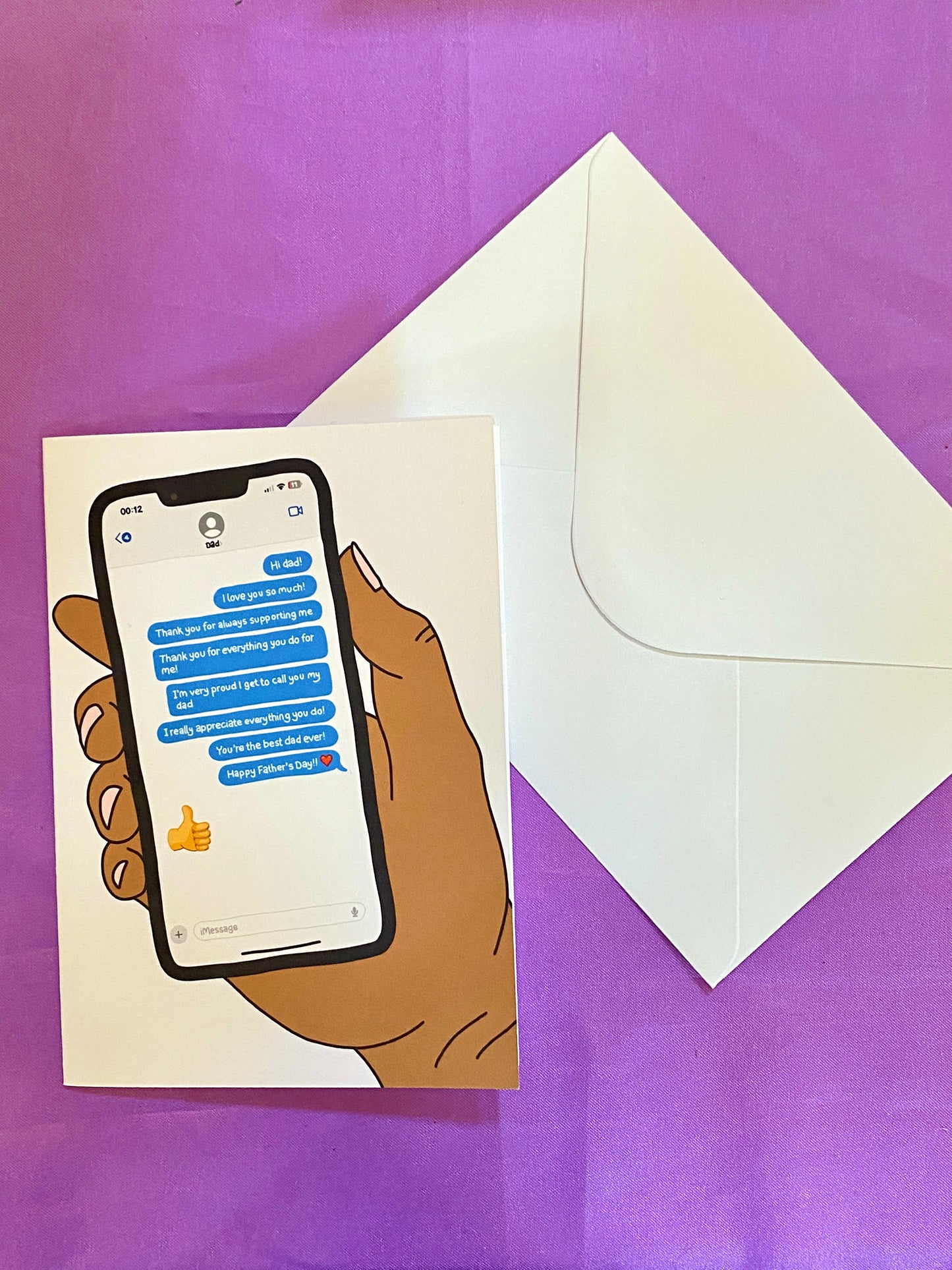 Father's day text chain - greetings card