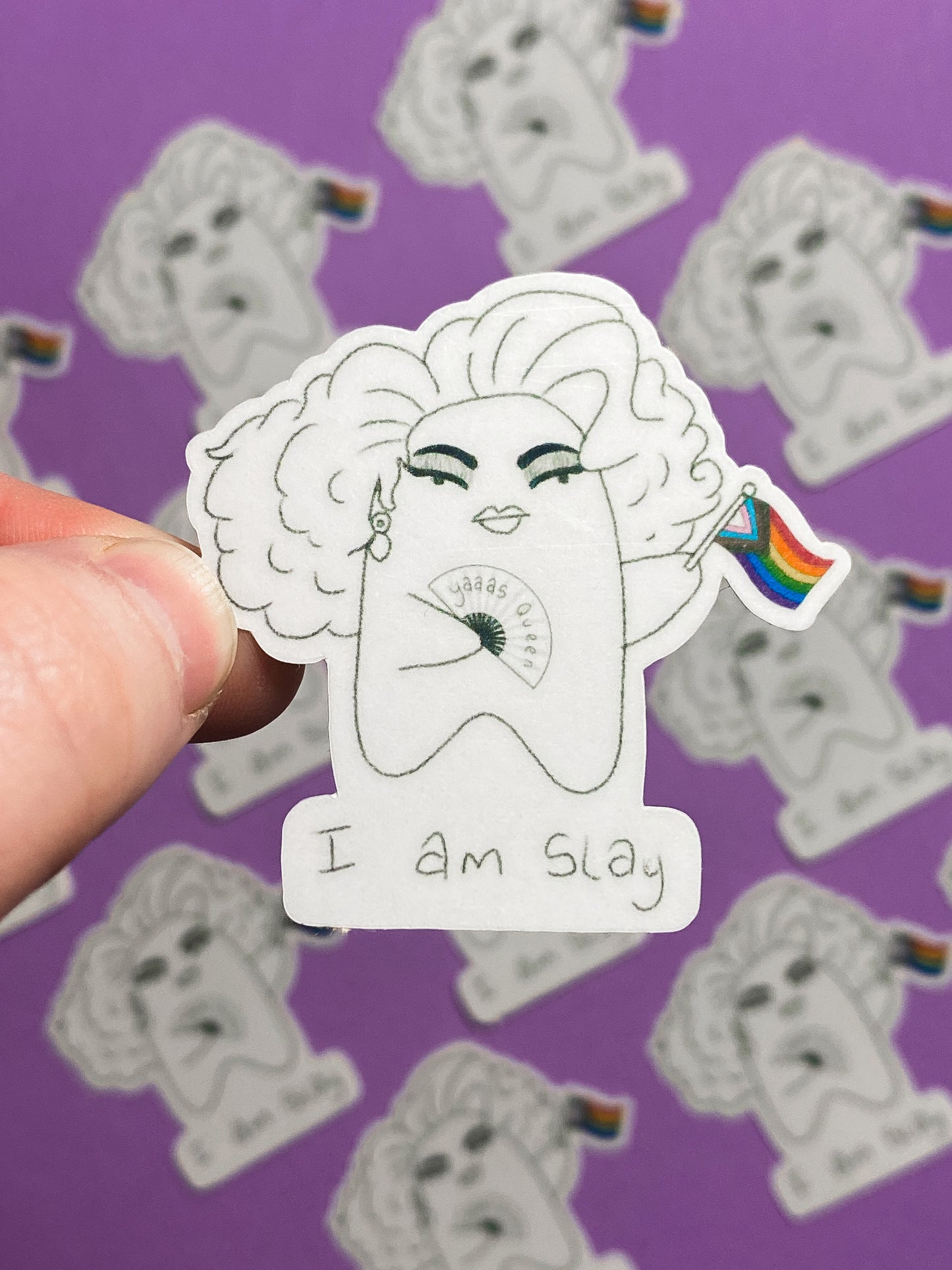 I am slay ghostie sticker