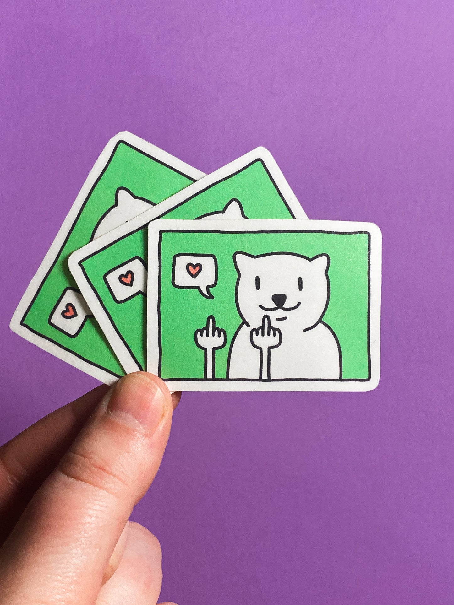 Rude cat sticker