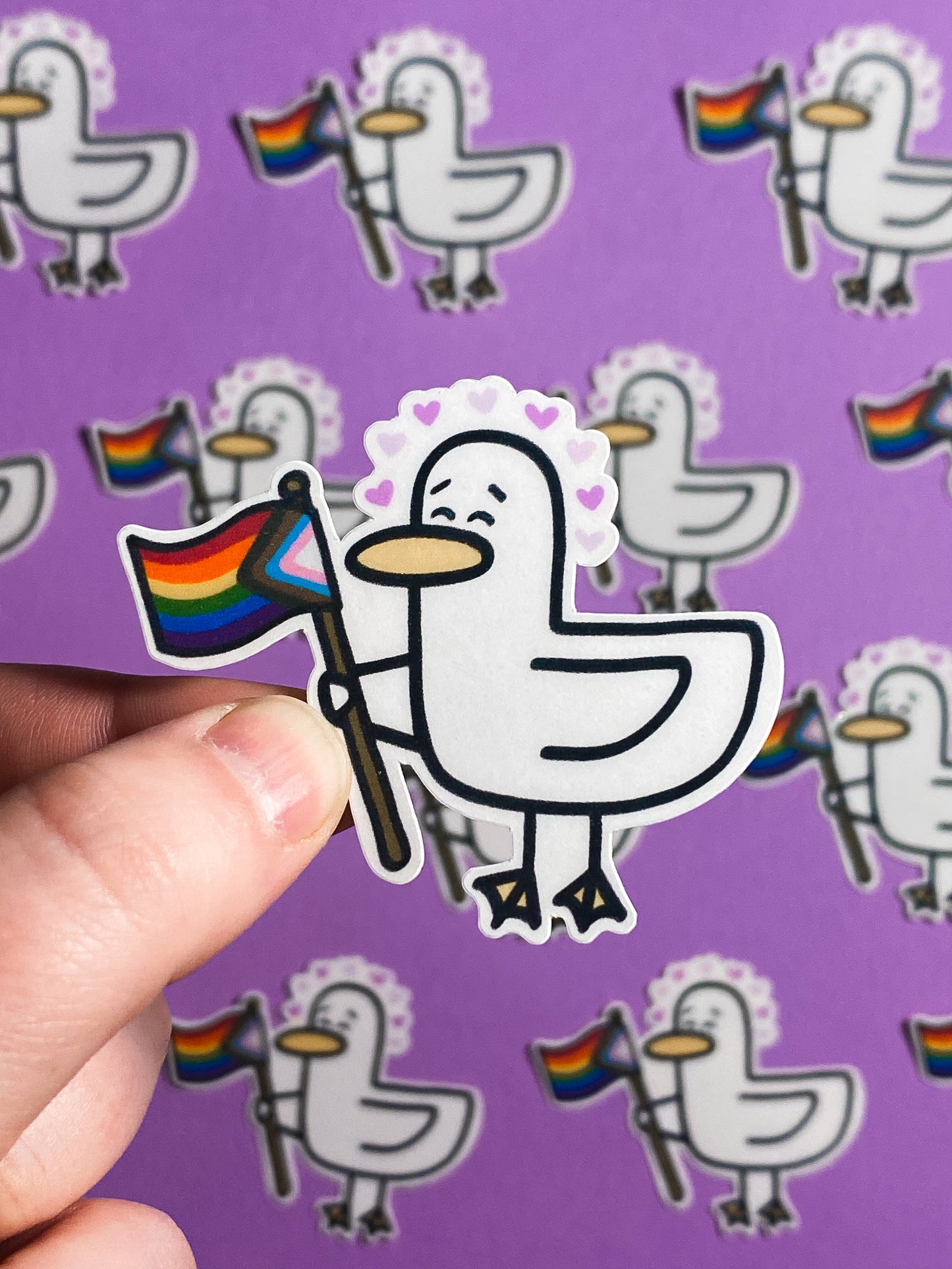 Kevin the duck sticker - Pride edition