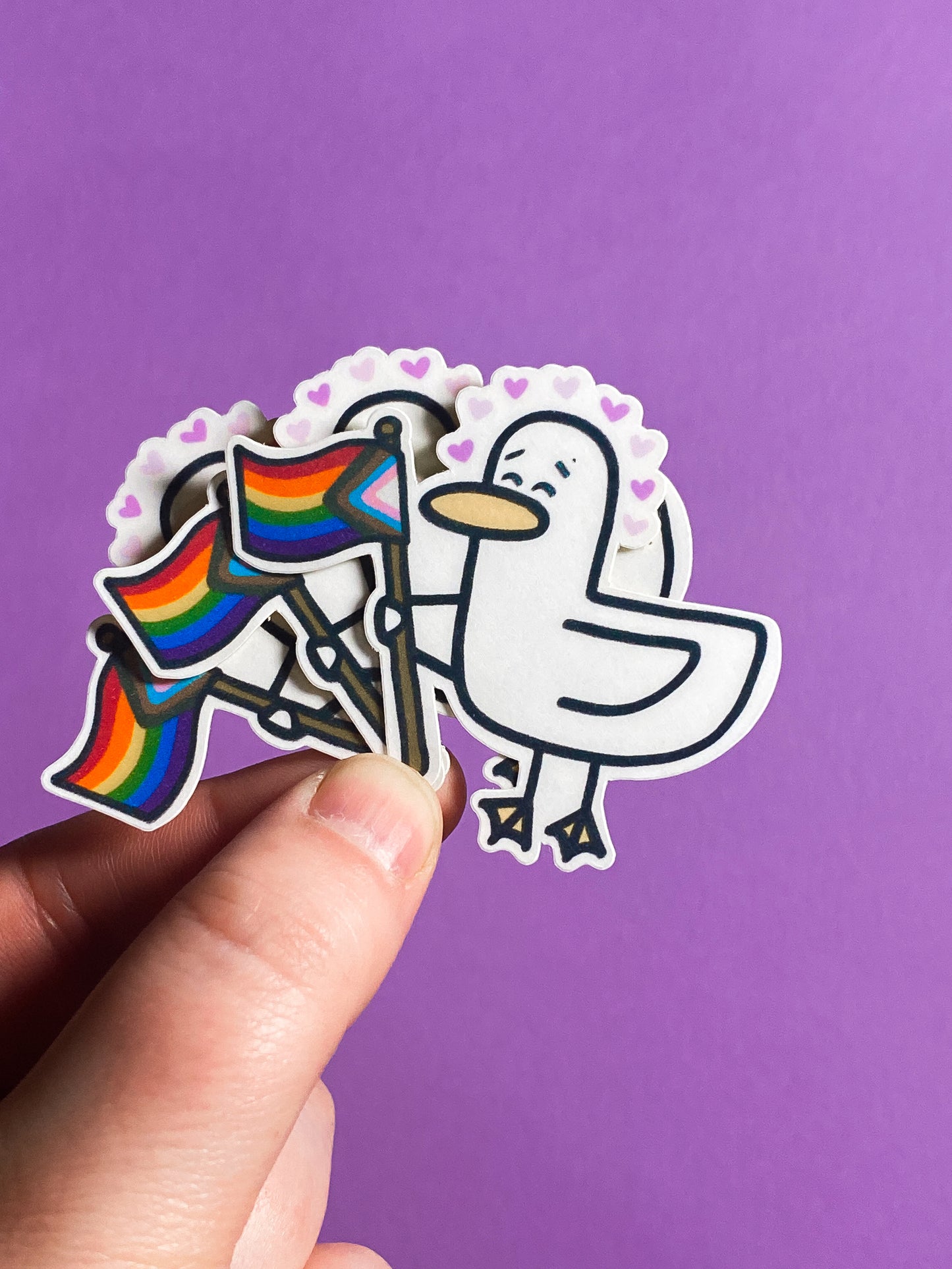 Kevin the duck sticker - Pride edition