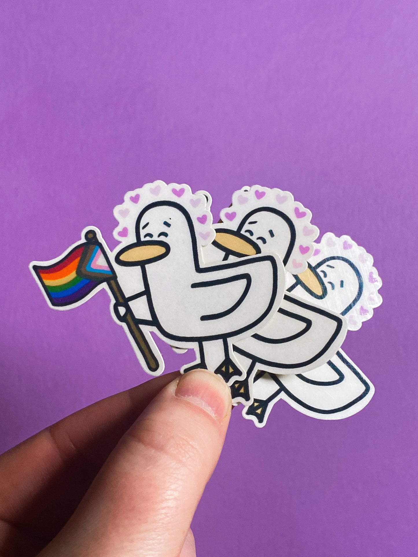 Kevin the duck sticker - Pride edition