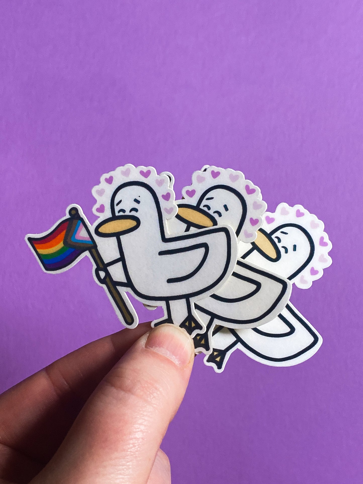 Kevin the duck sticker - Pride edition