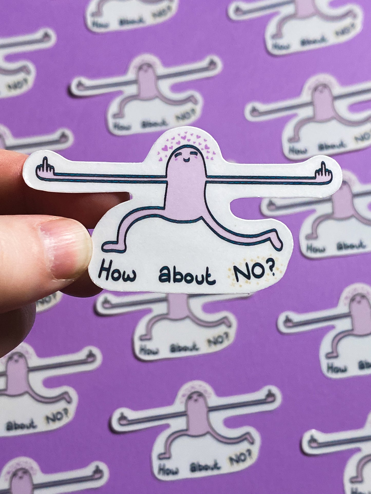 How about no? sticker