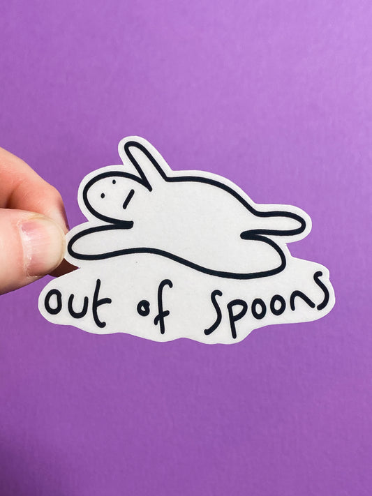 Out of spoons sticker