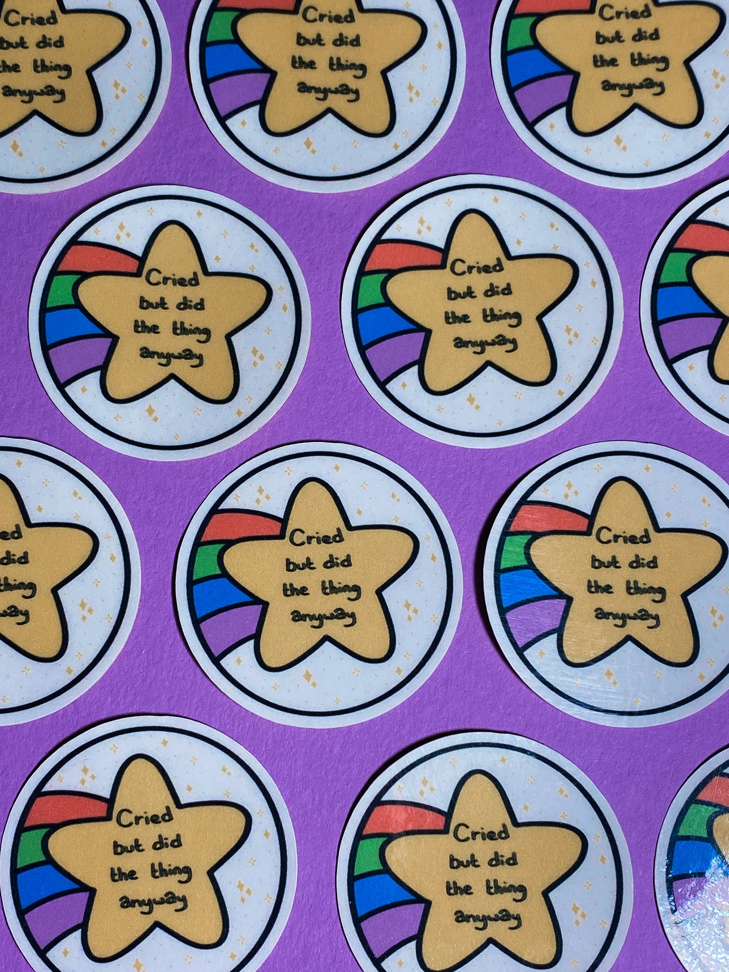 Cried but did the thing anyway sticker