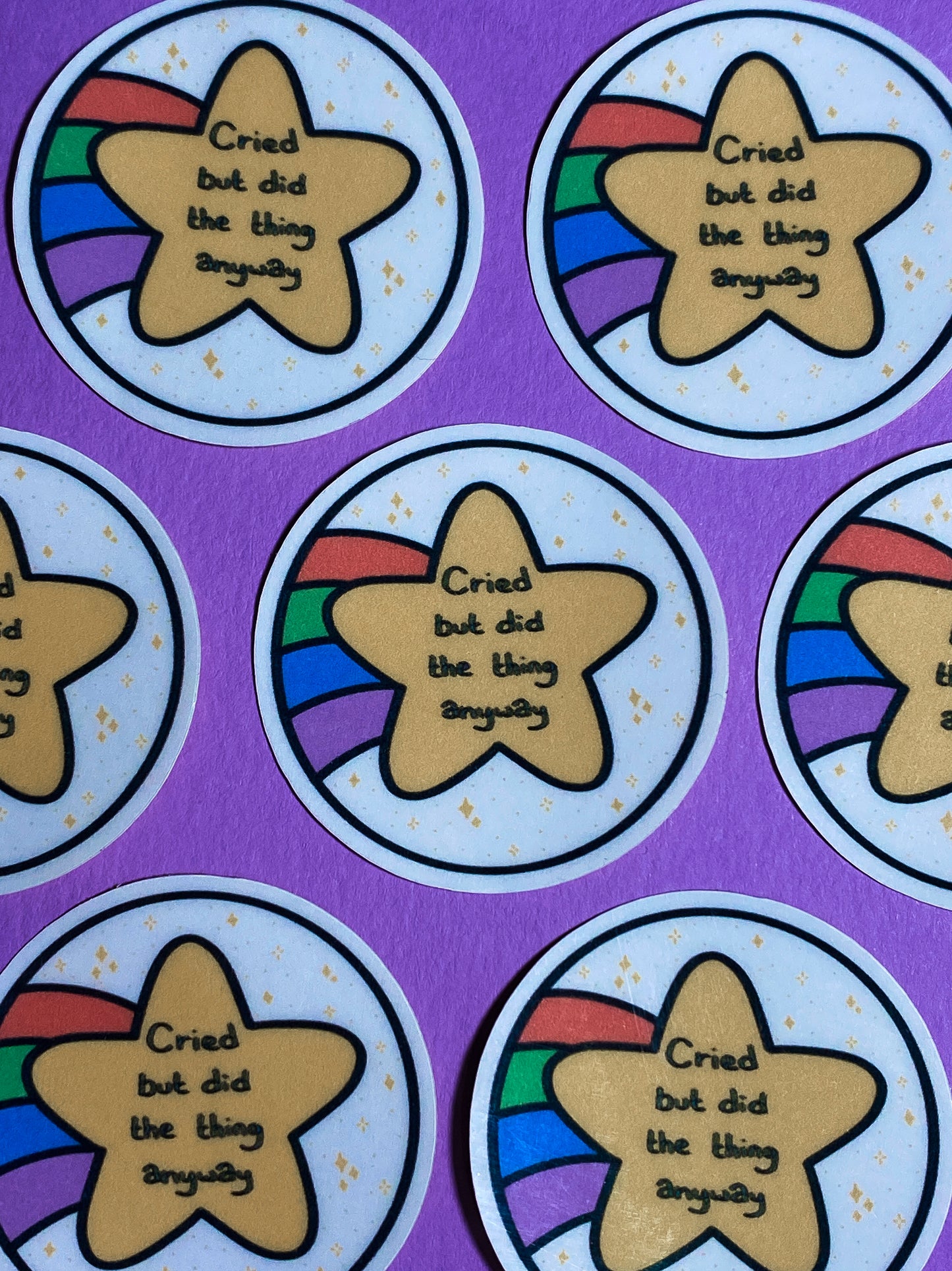 Cried but did the thing anyway sticker