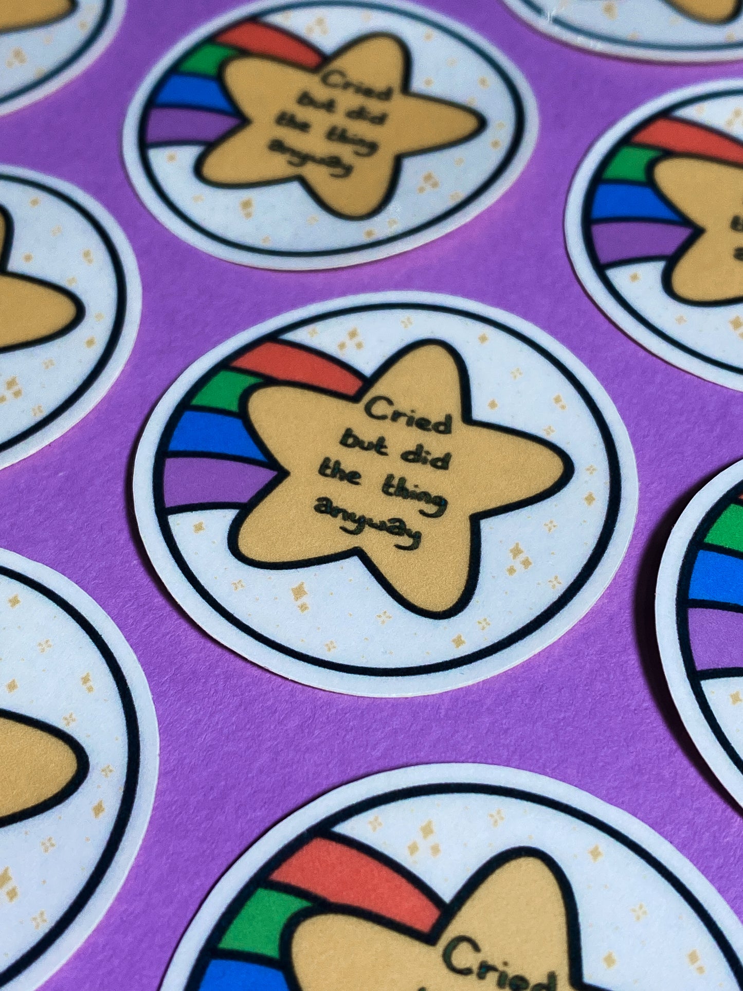 Cried but did the thing anyway sticker