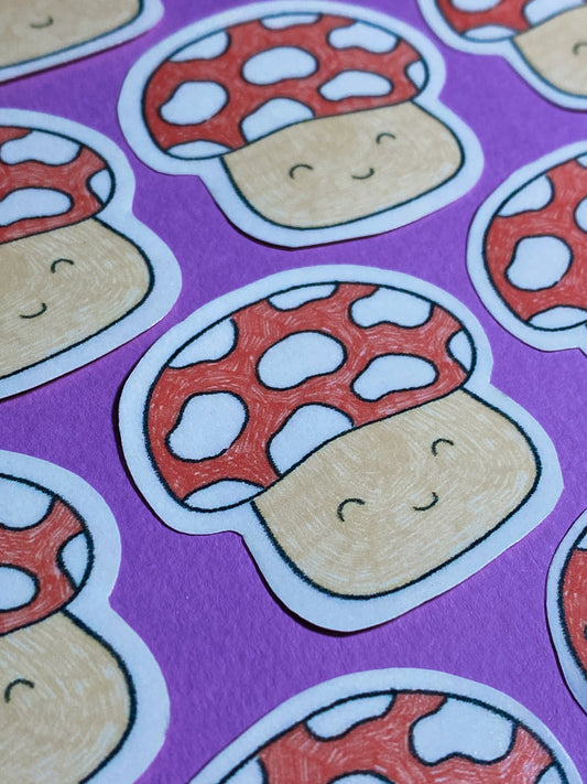 Mushroom sketch sticker