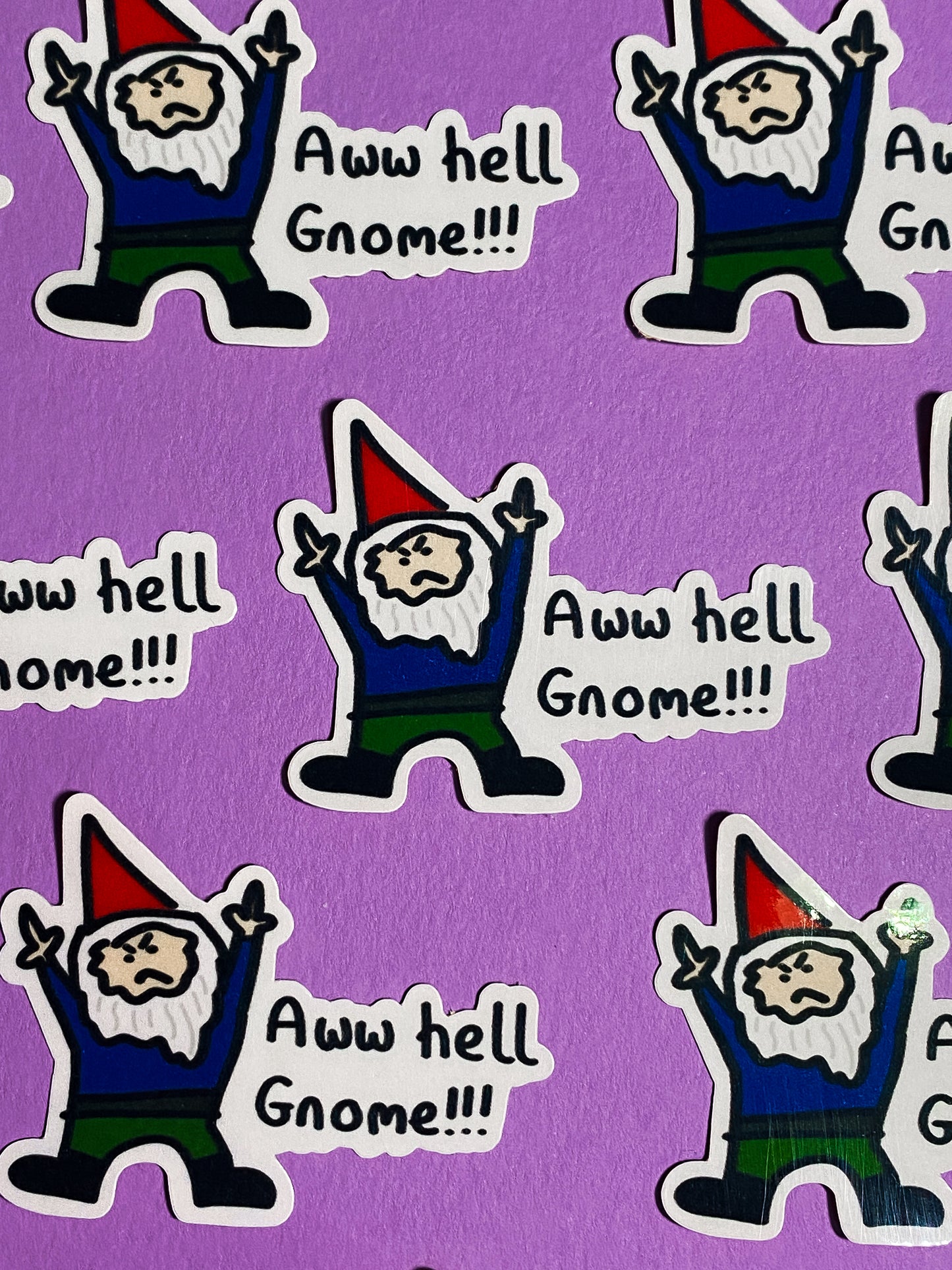 Aww hell gnome! sticker