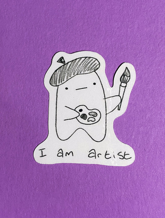 I am artist ghostie sticker