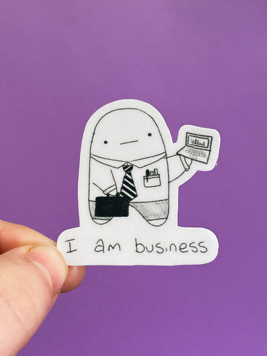 I am business ghostie sticker