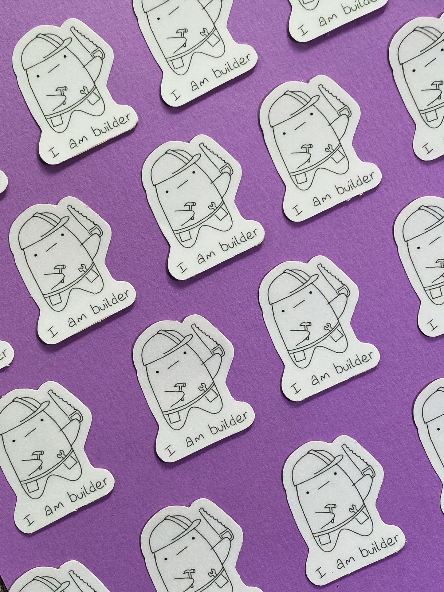 I am builder ghostie sticker