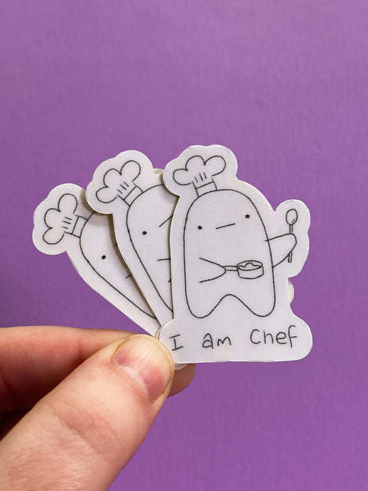 I am chef ghostie sticker