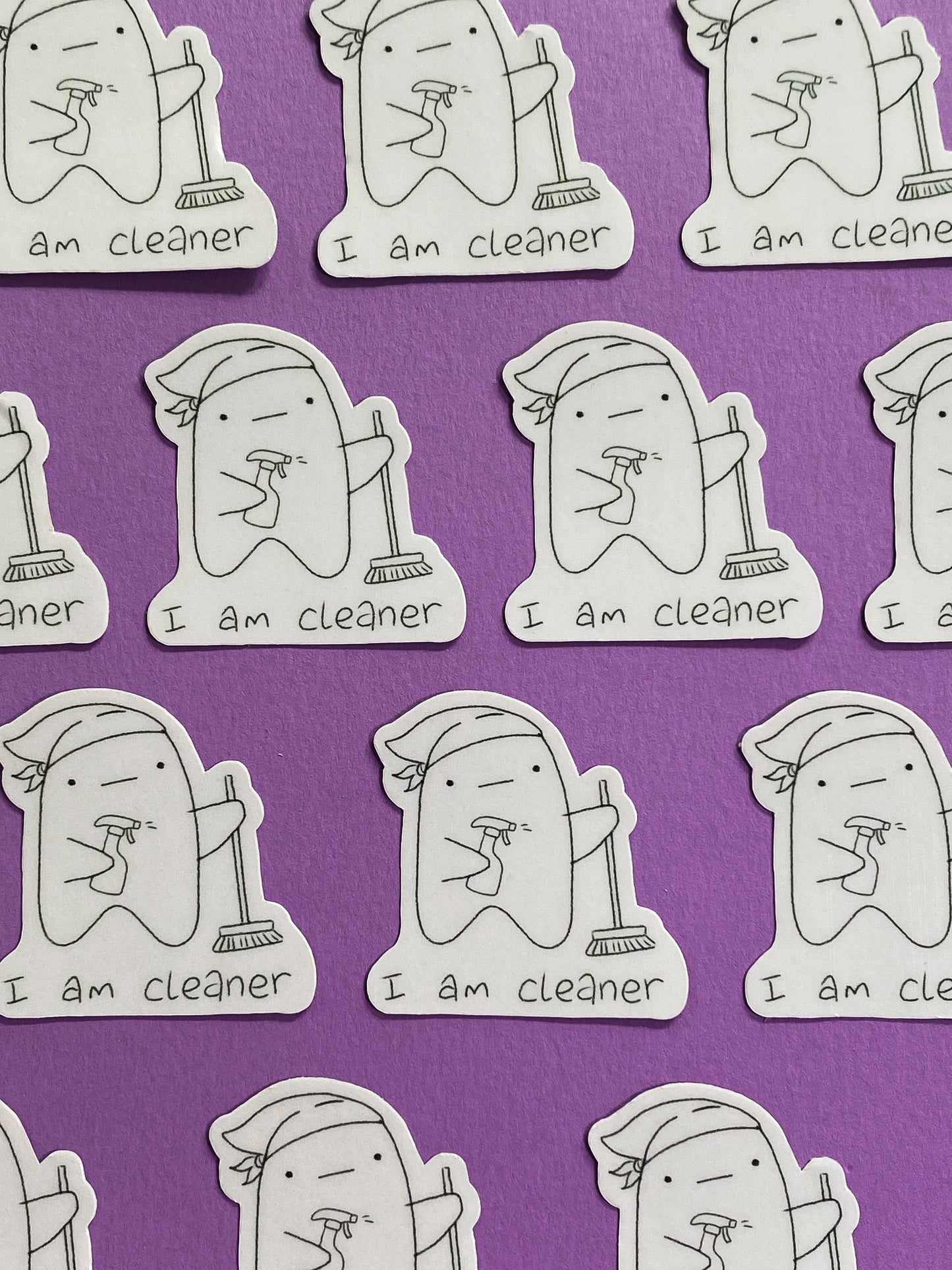I am cleaner ghostie sticker