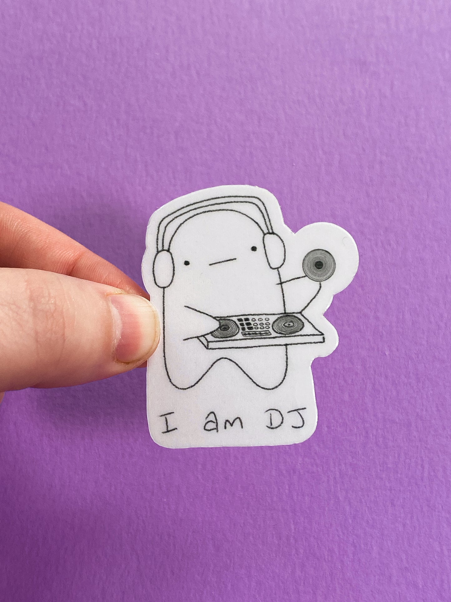 I am DJ ghostie sticker