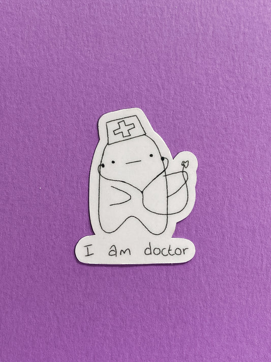 I am doctor ghostie sticker