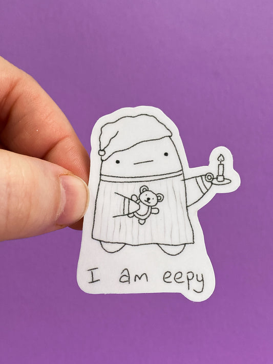 I am eepy ghostie sticker