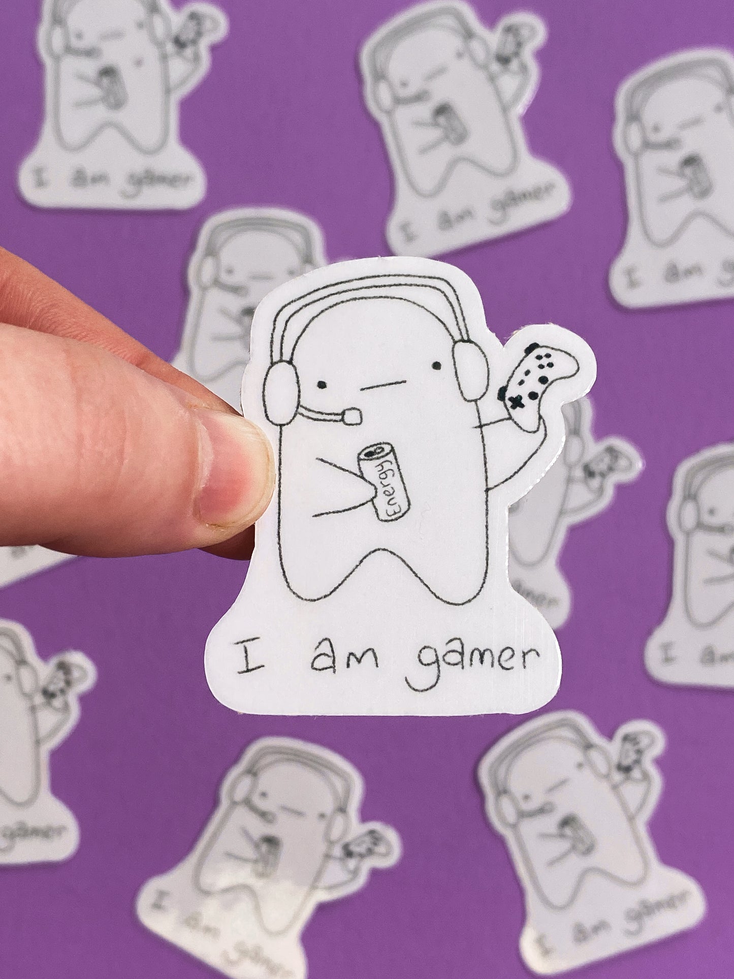 I am gamer ghostie sticker