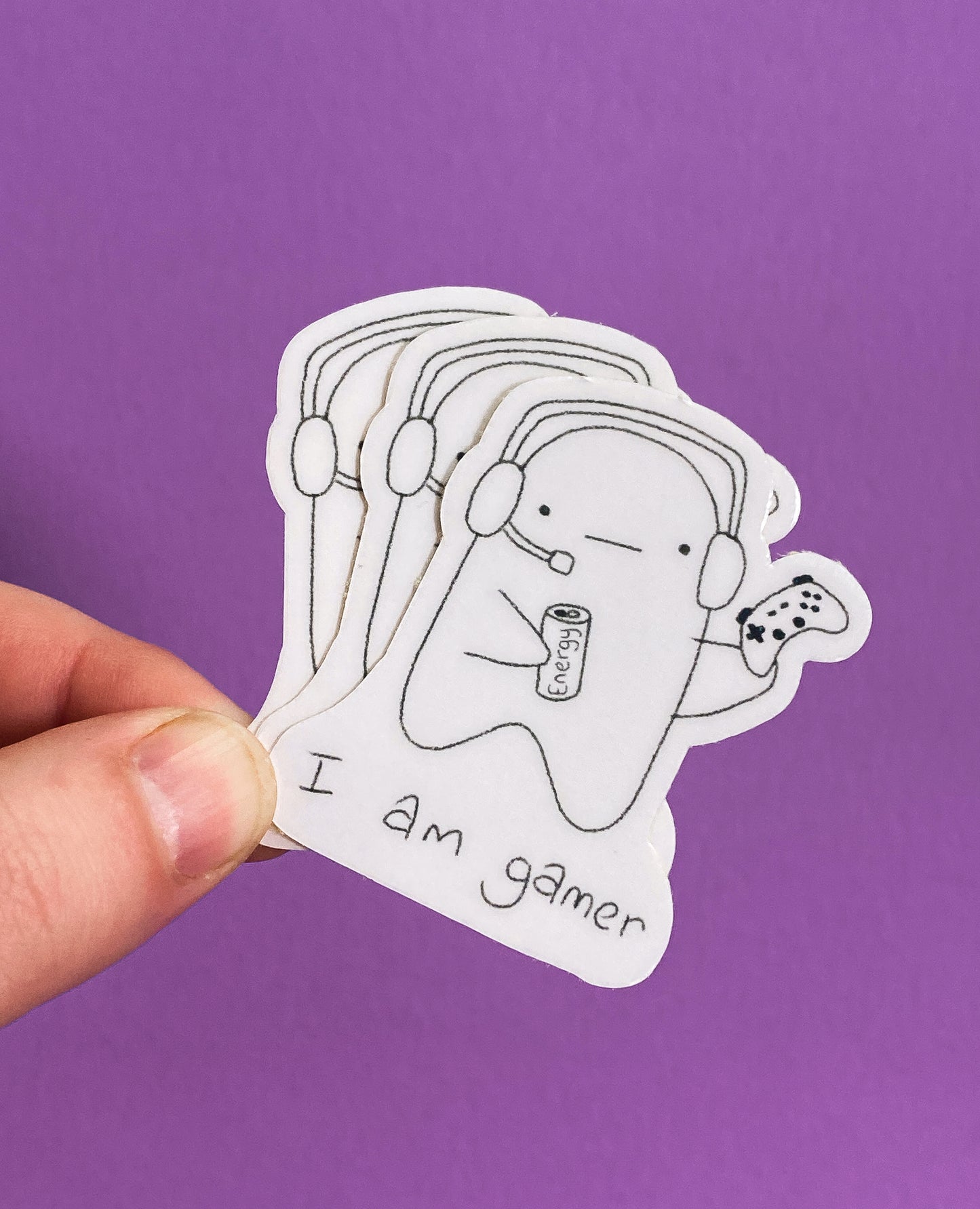 I am gamer ghostie sticker