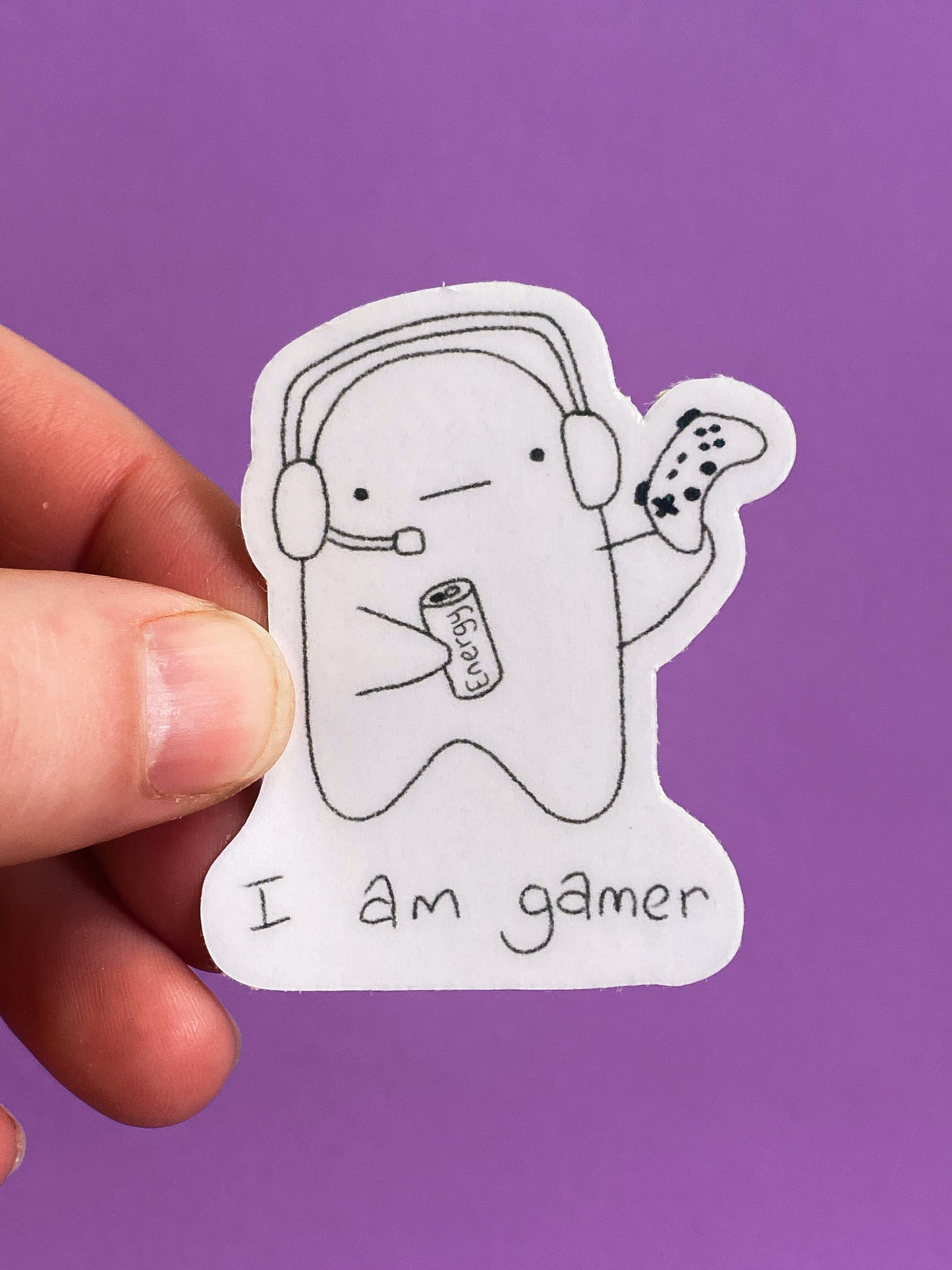 I am gamer ghostie sticker