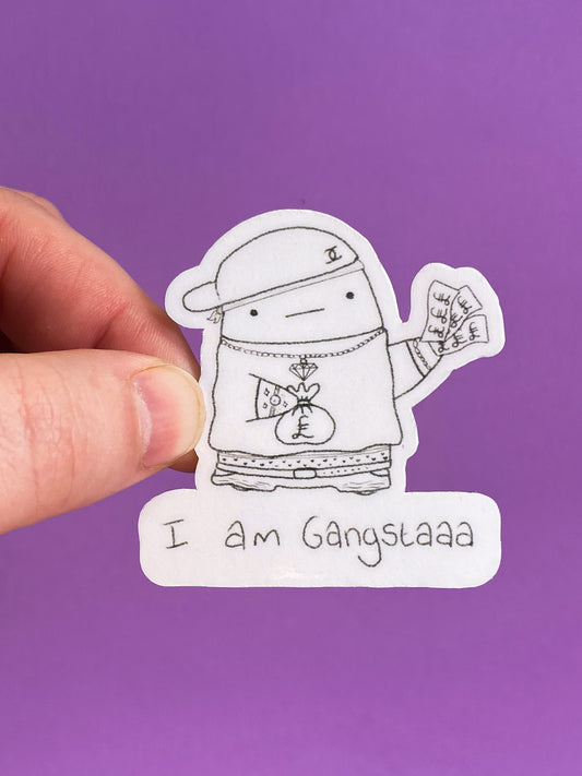 I am gangstaaa ghostie sticker