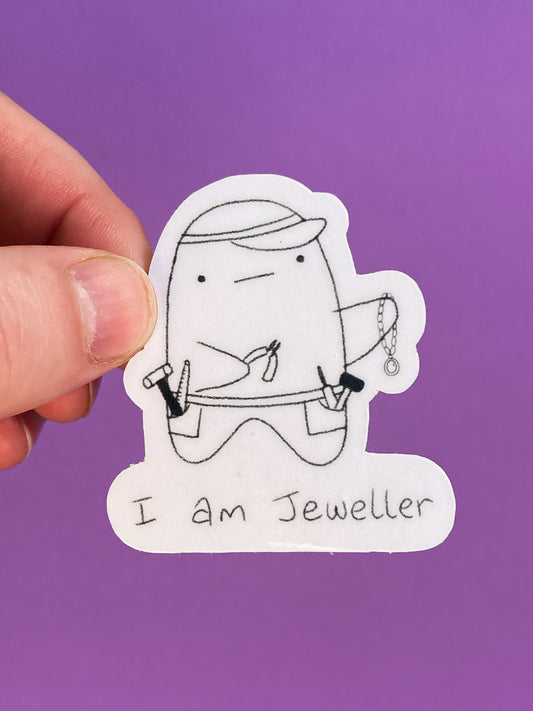 I am jeweller ghostie sticker