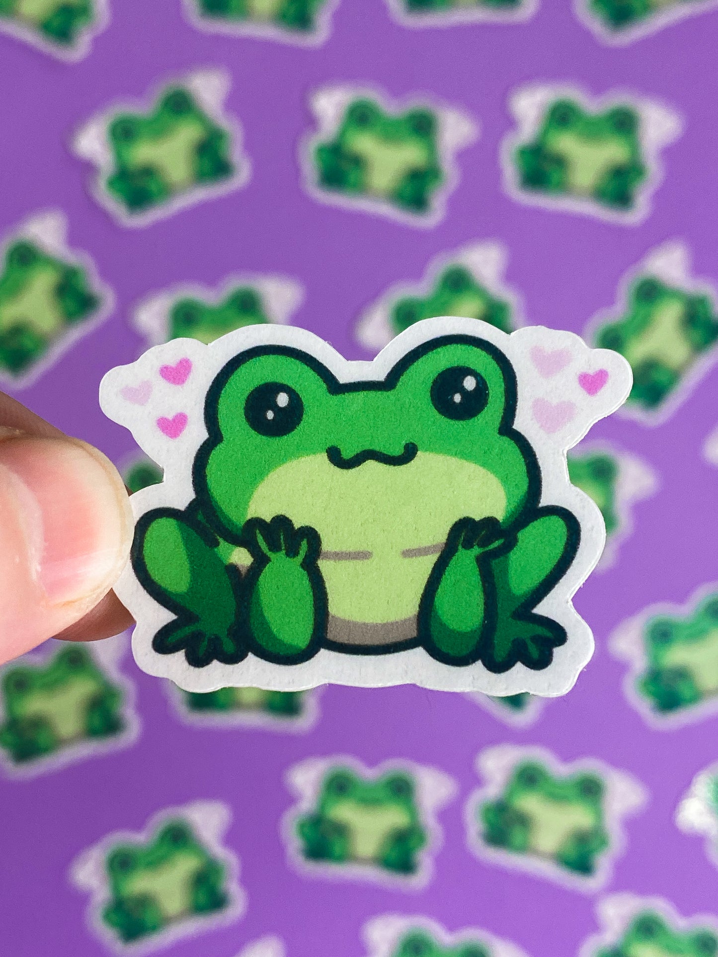 Cute tiny froggo sticker