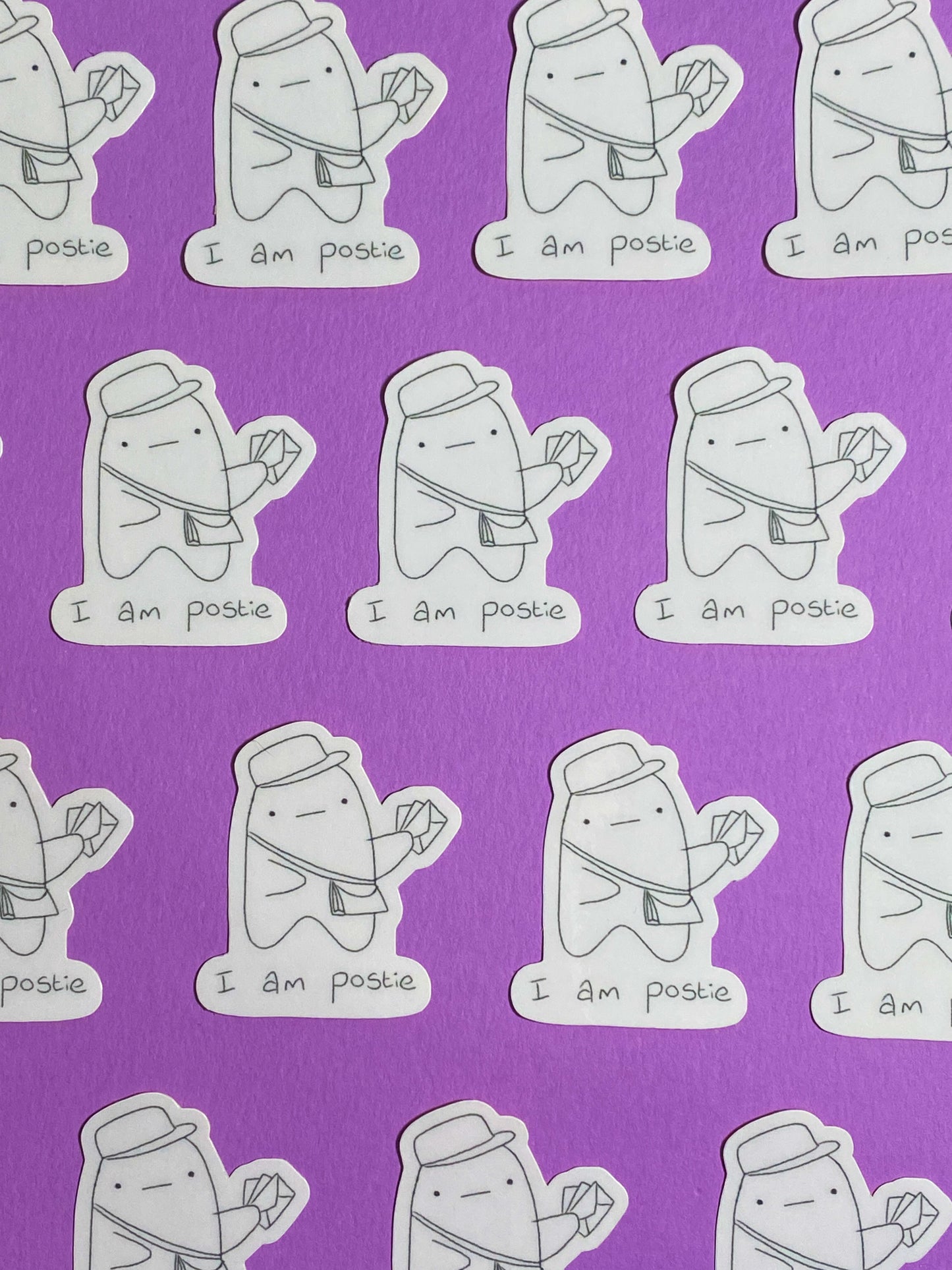 I am postie ghostie sticker