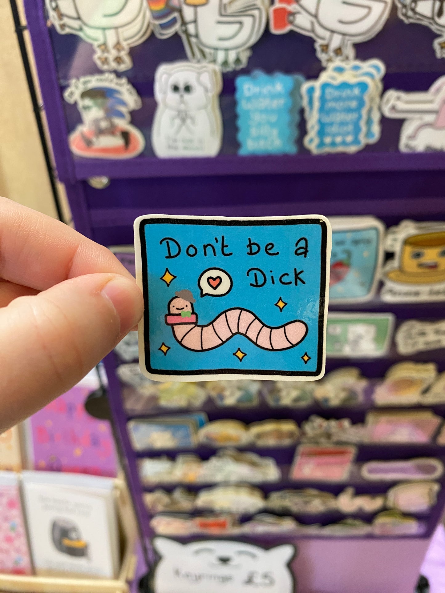 Don't be a dick sticker