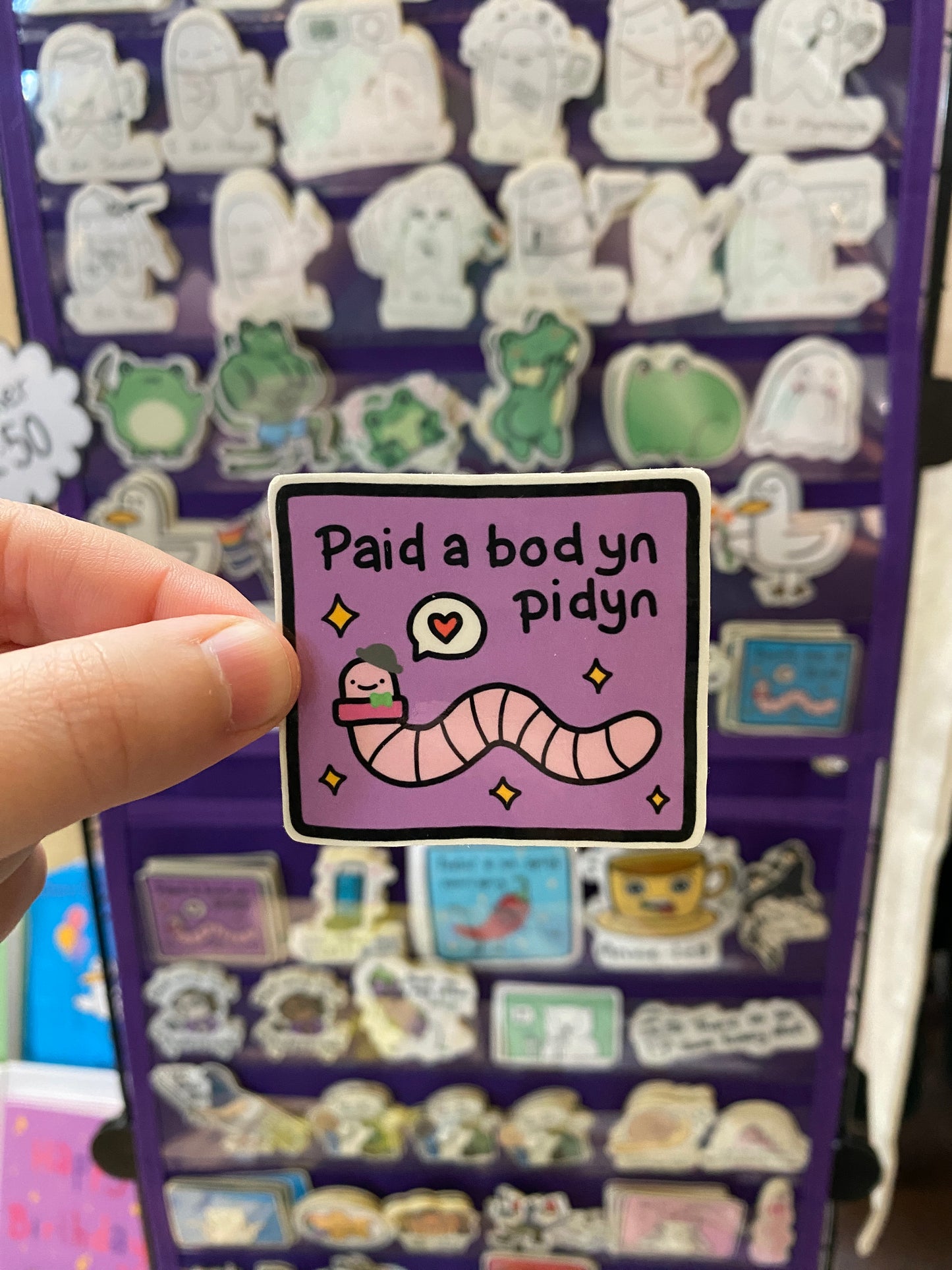 Paid a bod yn pidyn (Don't be a d*ck) sticker