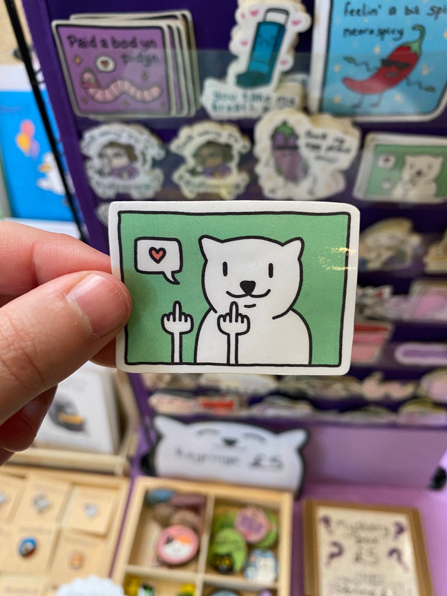 Rude cat sticker