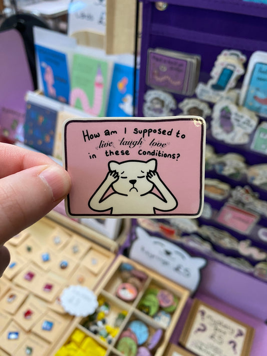 Live laugh love? sticker