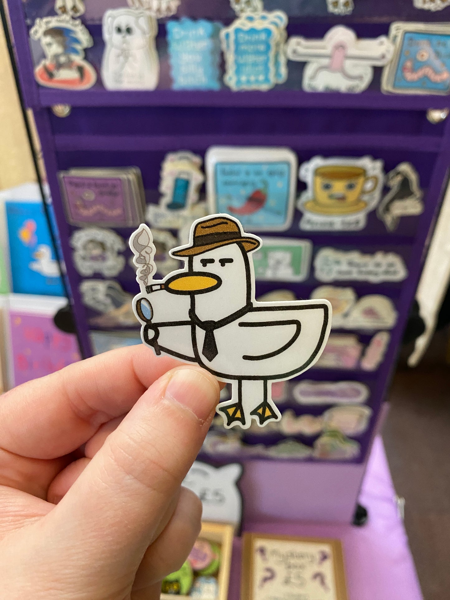 Kevin the duck sticker - Detective edition