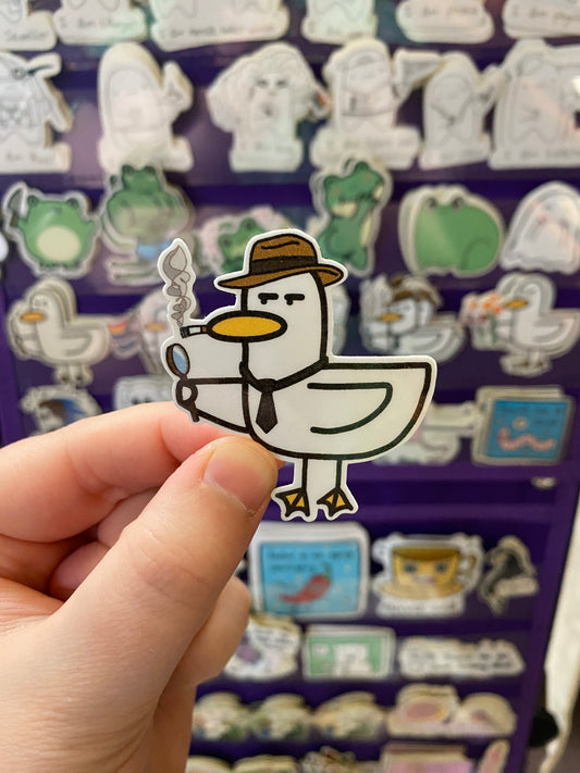 Kevin the duck sticker - Detective edition