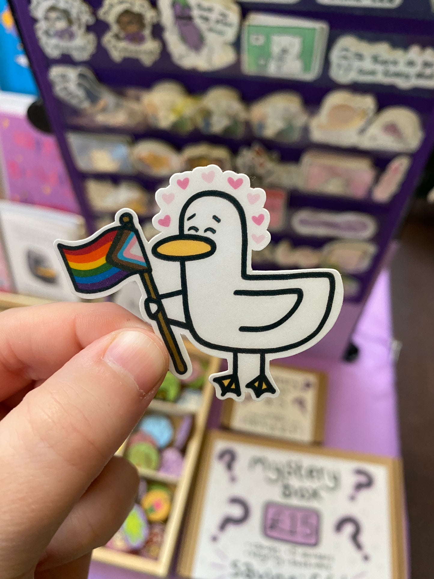 Kevin the duck sticker - Pride edition