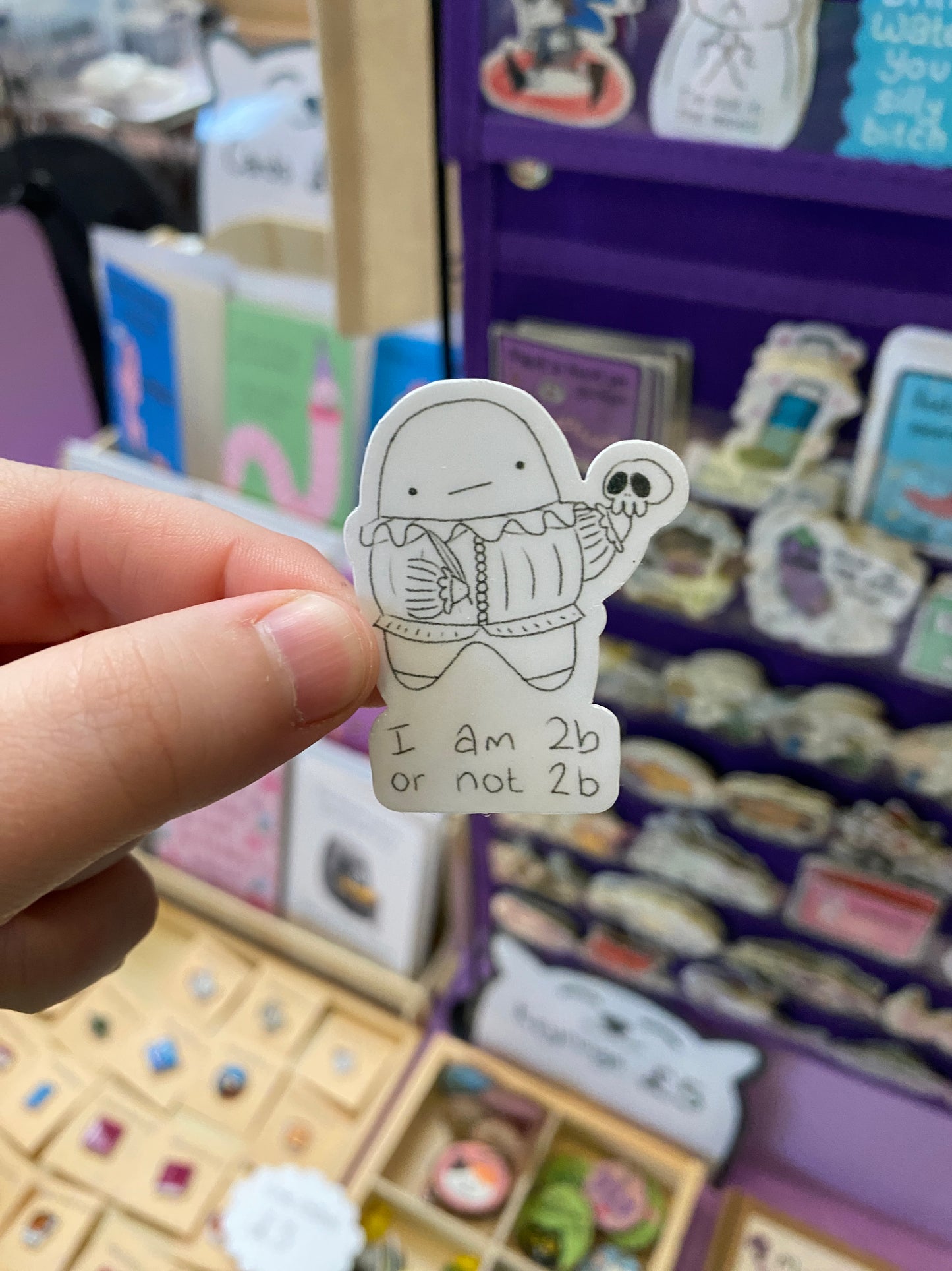 I am 2b or not 2b ghostie sticker