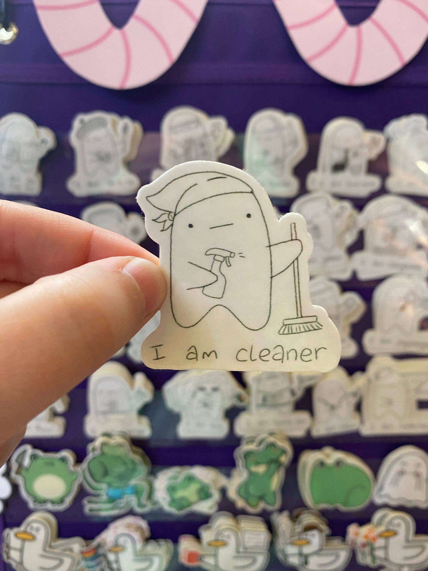 I am cleaner ghostie sticker