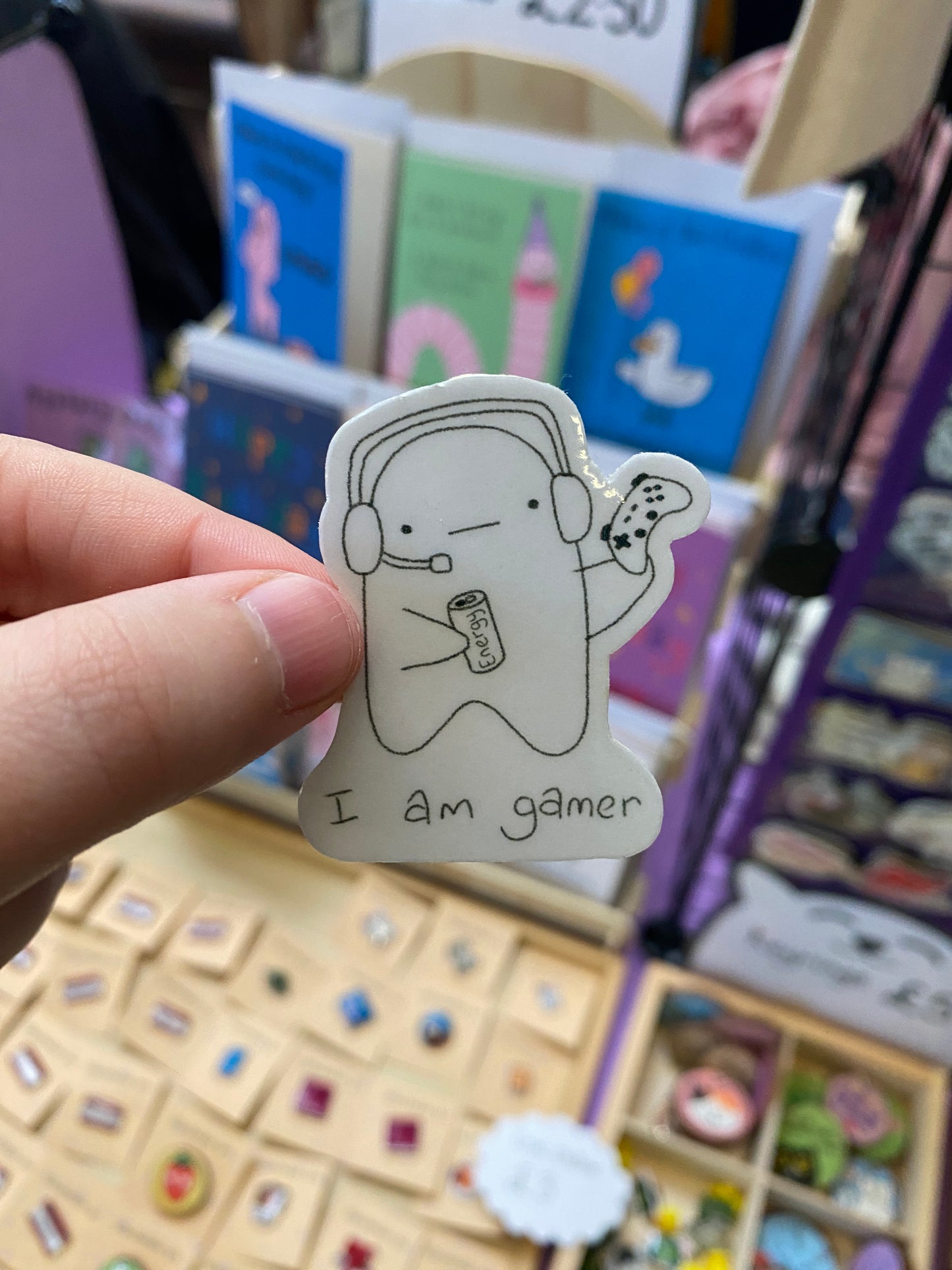 I am gamer ghostie sticker