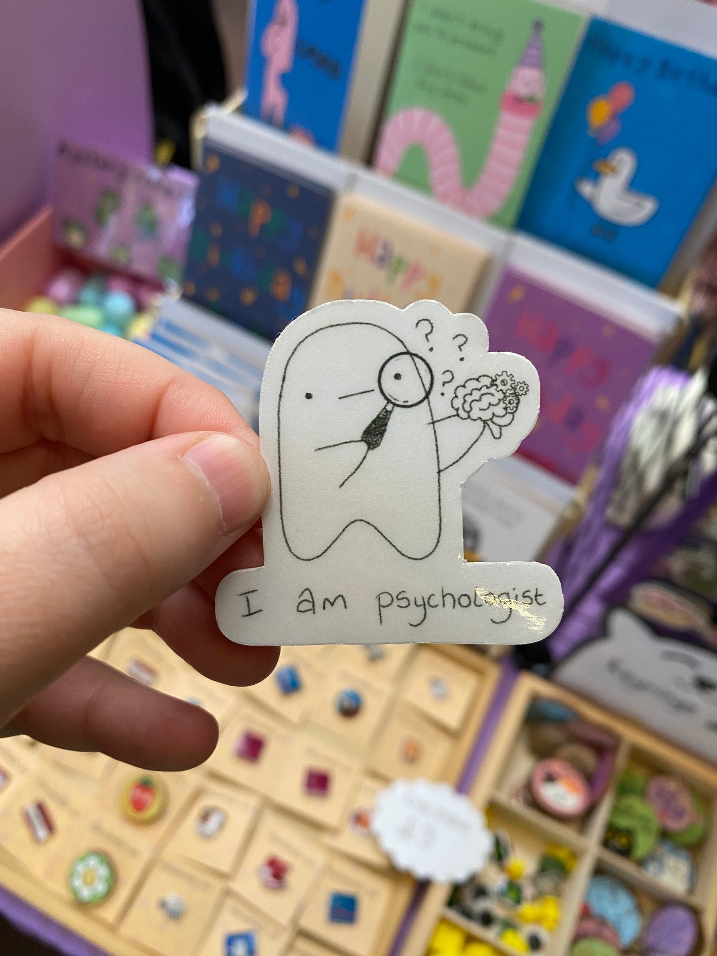 I am psychologist ghostie sticker
