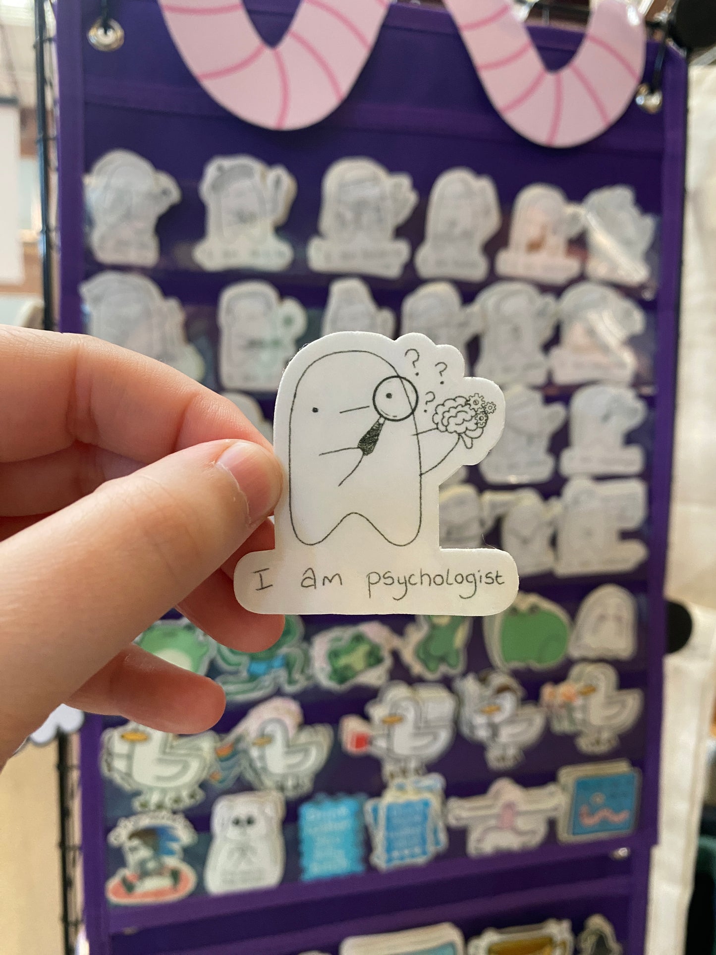 I am psychologist ghostie sticker