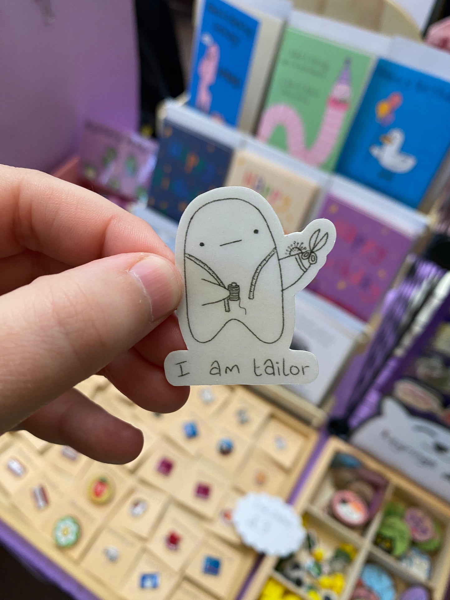 I am tailor ghostie sticker