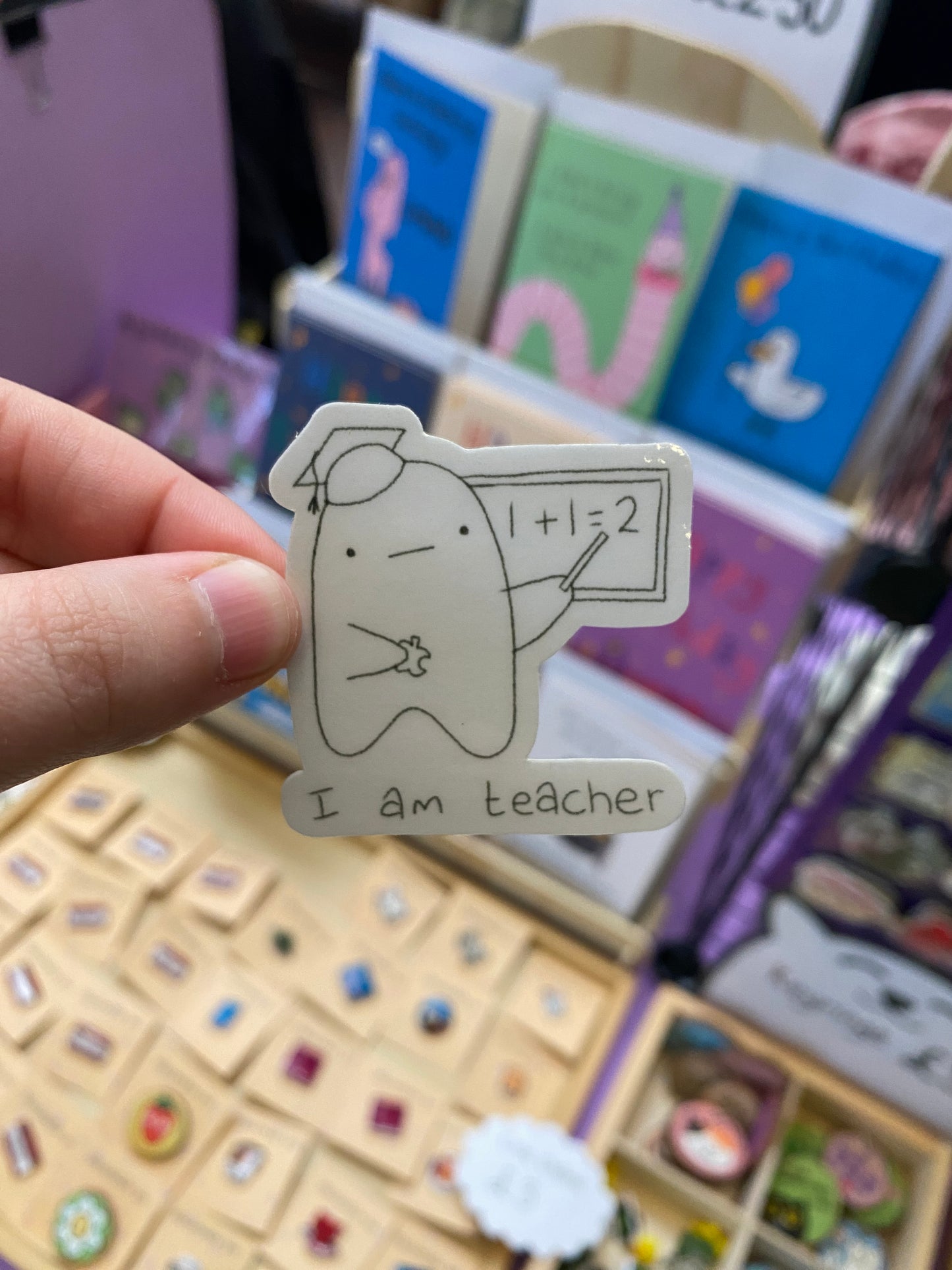 I am teacher ghostie sticker