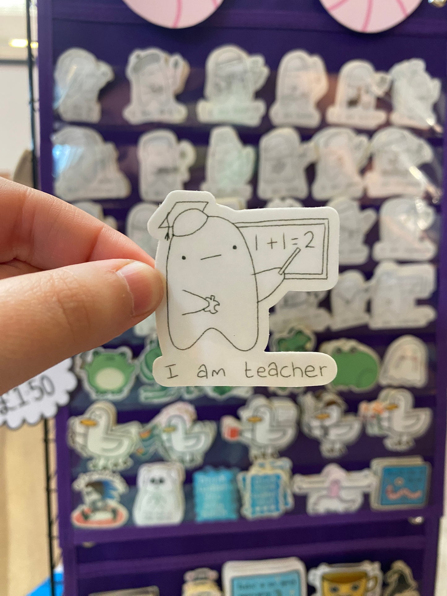 I am teacher ghostie sticker