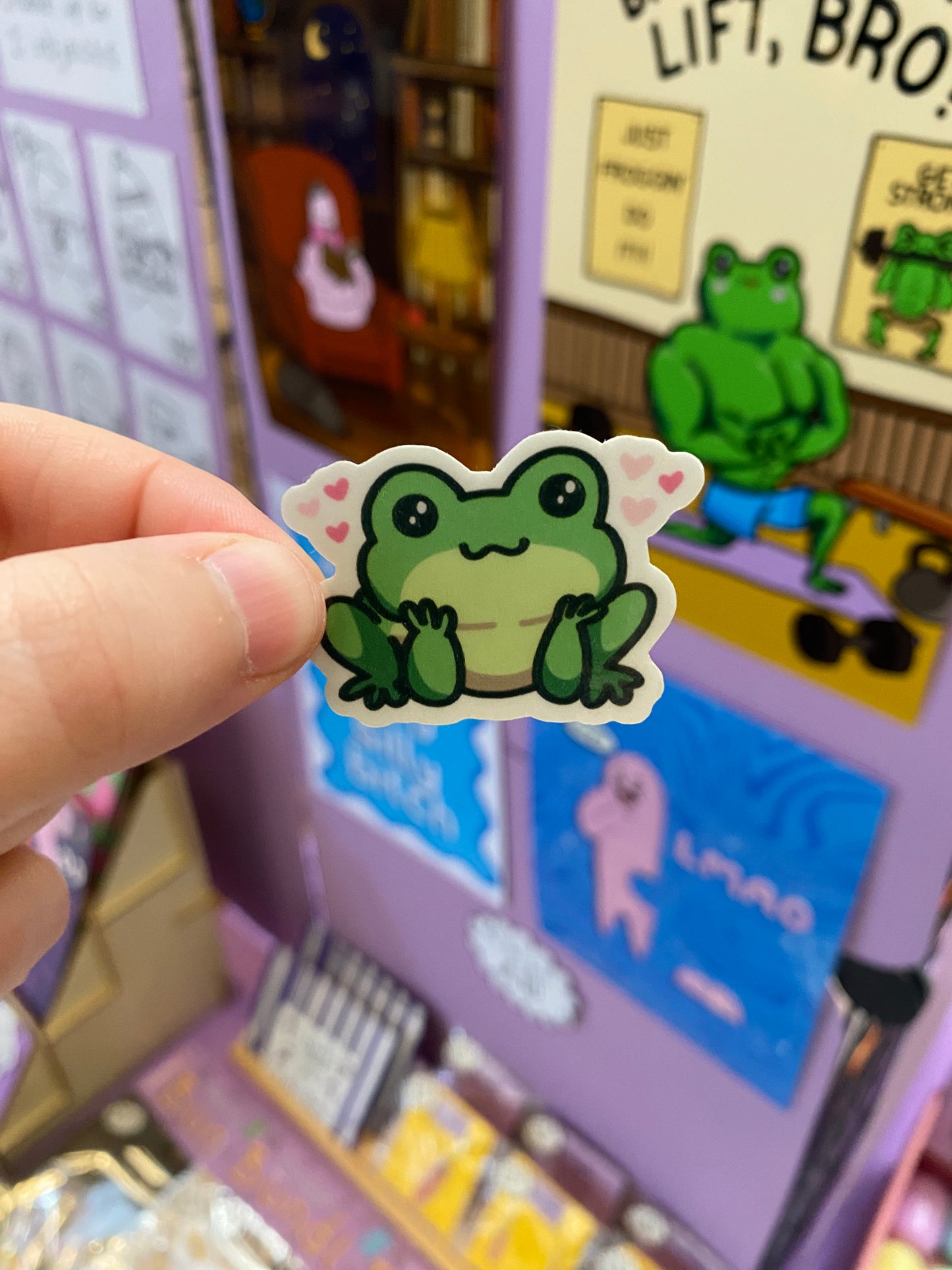 Cute tiny froggo sticker