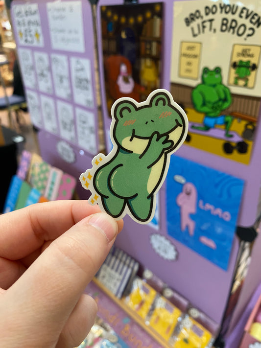 Froggo butt sticker sticker