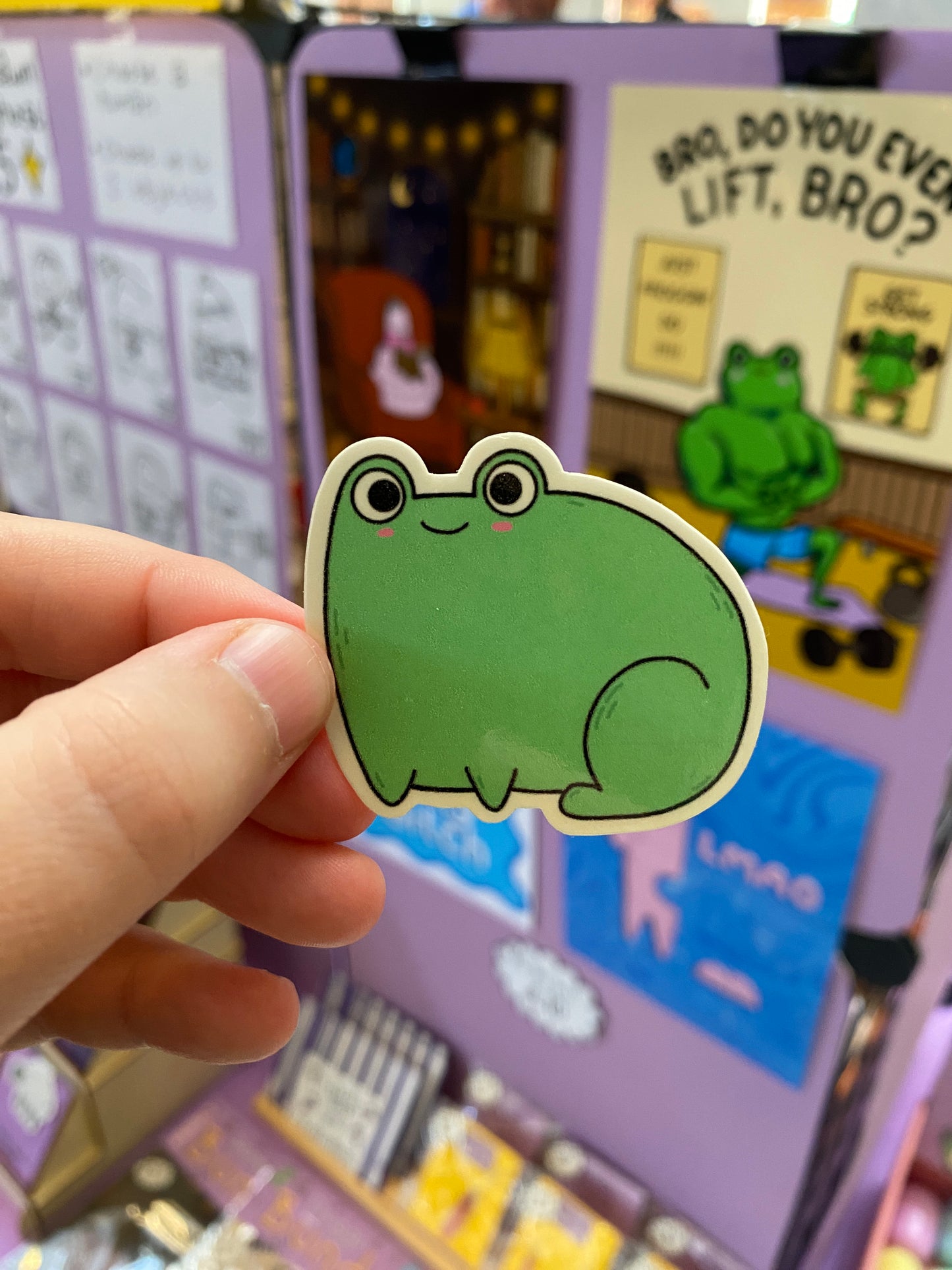 Frog sticker sticker