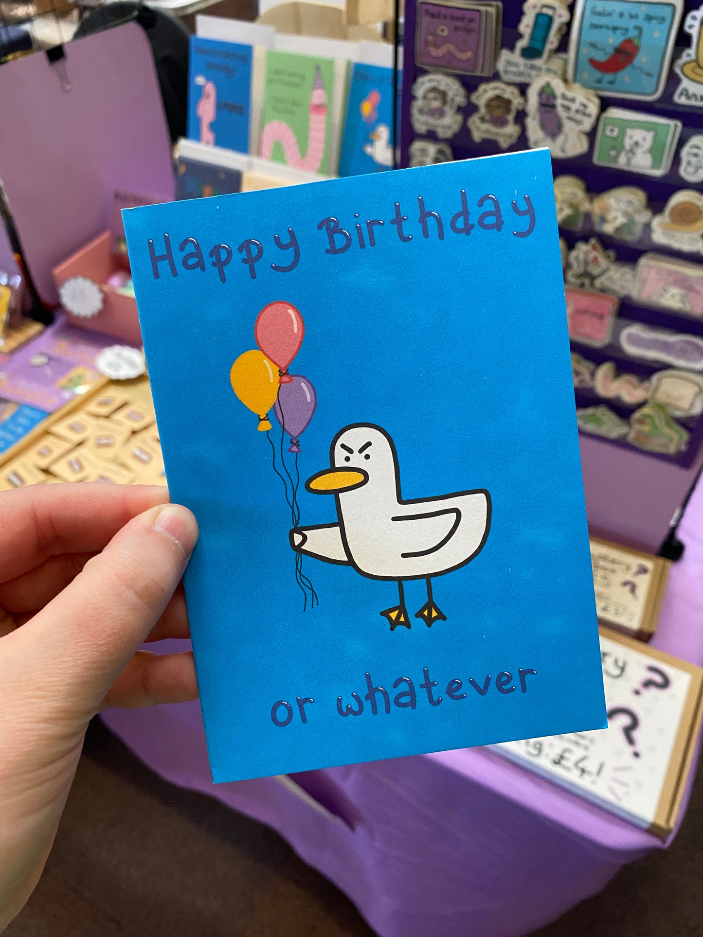 Kevin the duck or whatever, greetings card