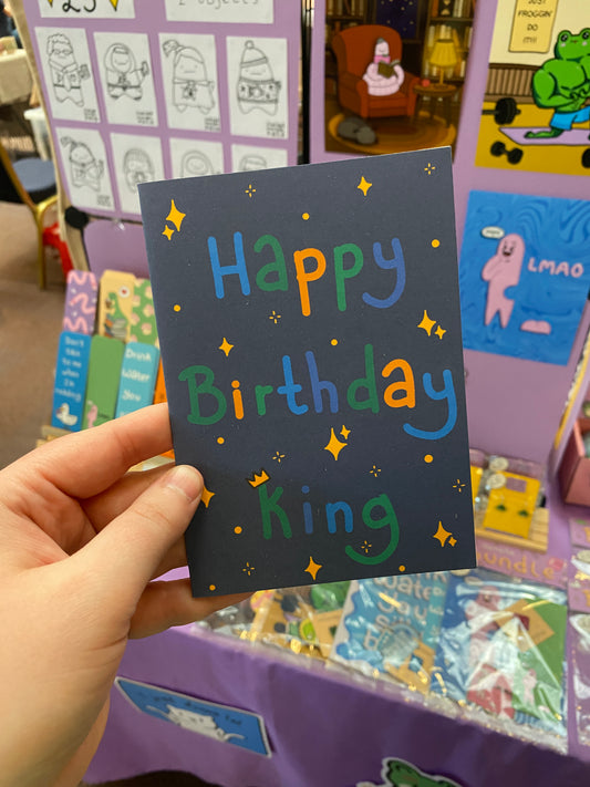 Happy birthday King greetings card